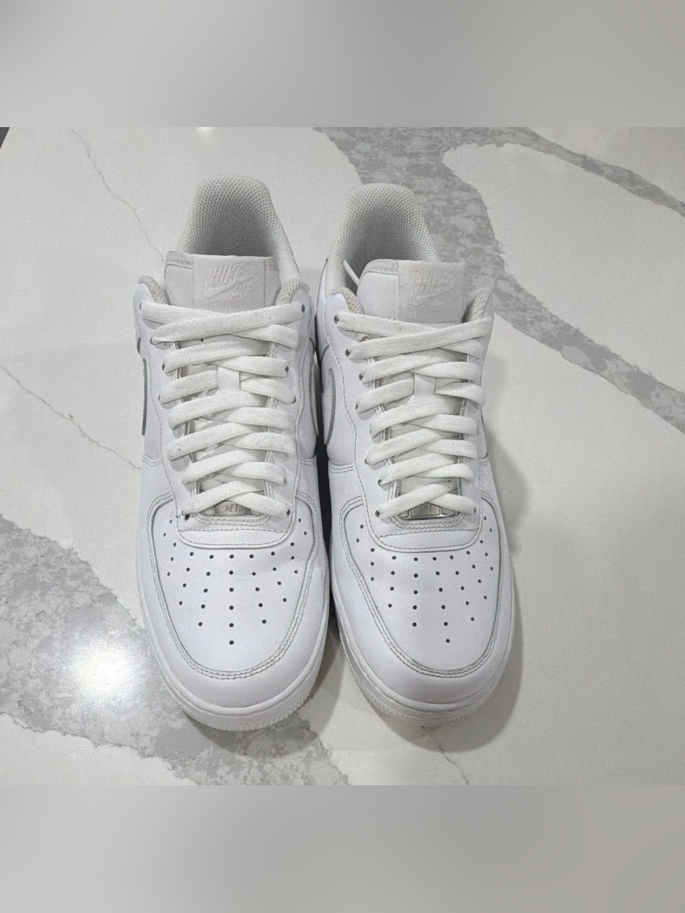 Nike Air Force 1 Low '07 White/White Leather Low Top Sneakers 315122-111